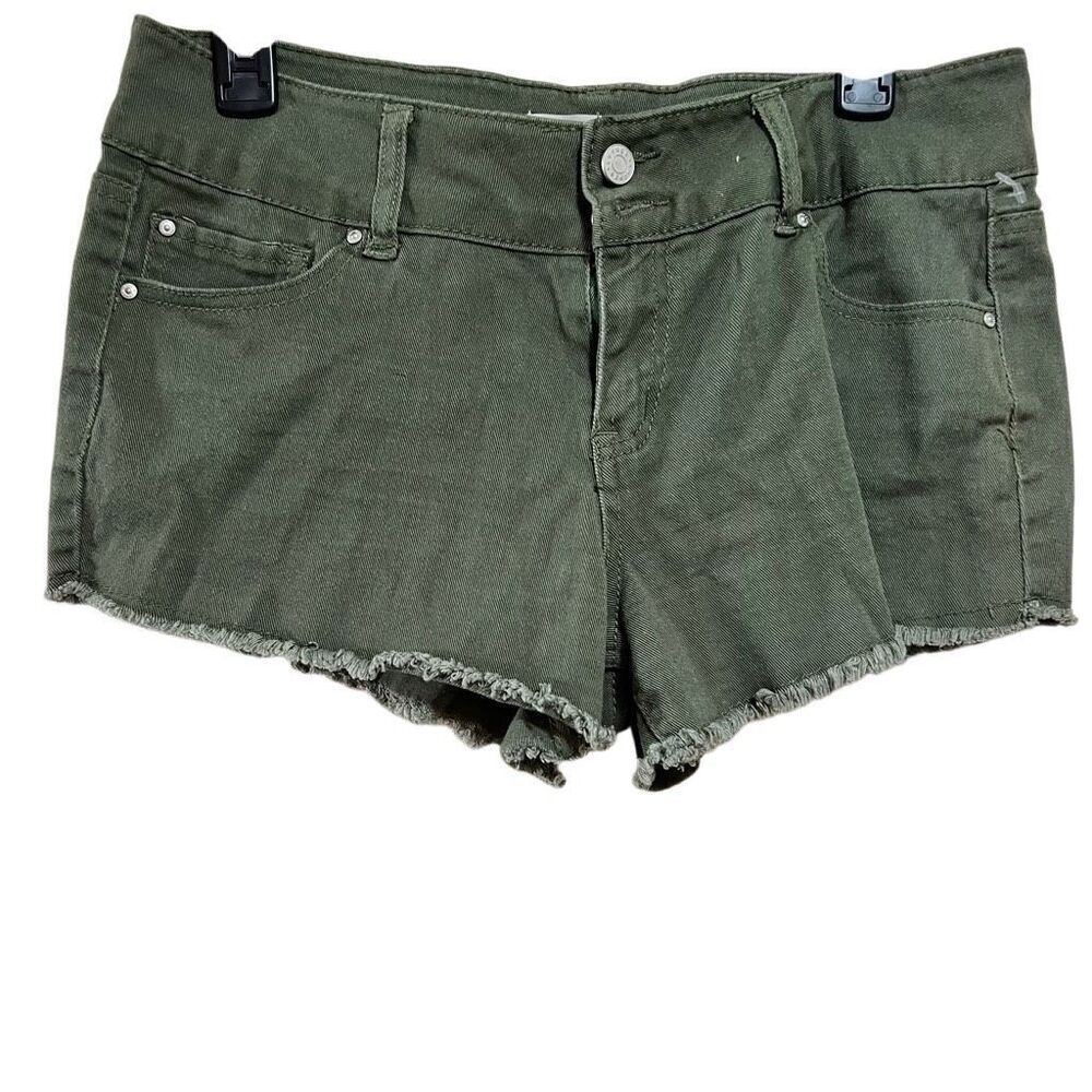Refuge Women’s high waisted Cutoff Shorts Army Green size 8